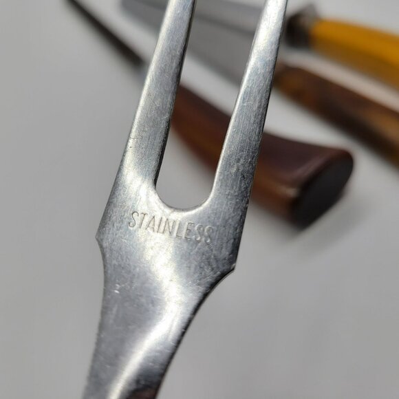 Bakelite Handle Knives Sharpener Fork 8 Pcs Misc. Stainless Blades - Picture 13 of 16